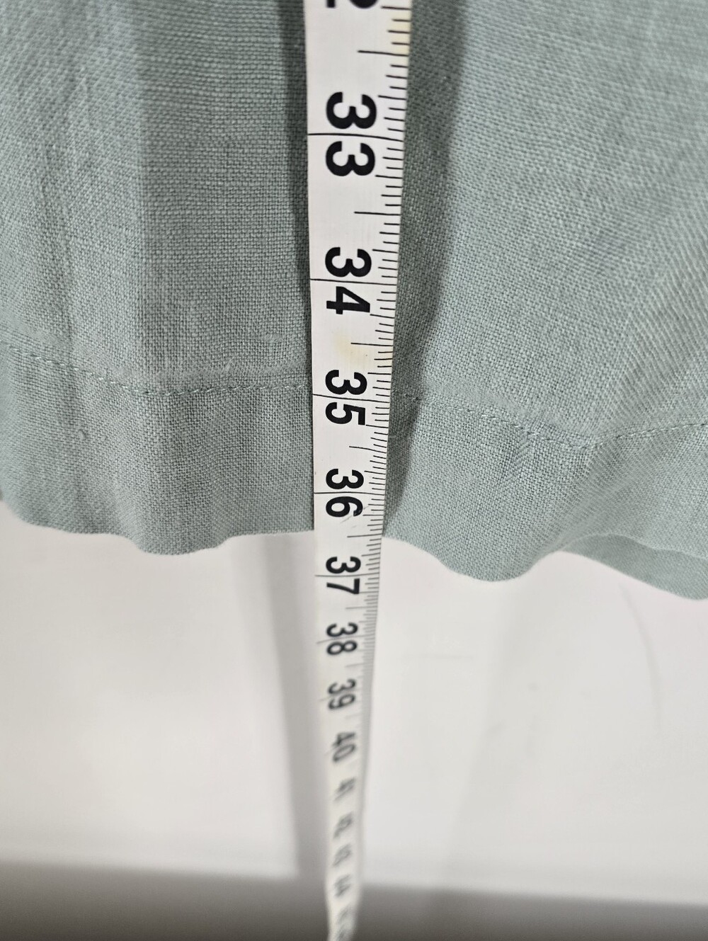 Garnet Hill Sage Classic Linen Shirtdress 10 Collared Button Front Minimalist - Picture 7 of 11